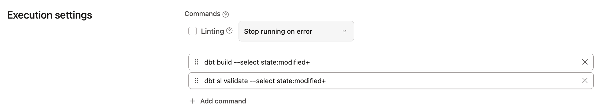 Validate semantic nodes downstream of model changes in your CI job.