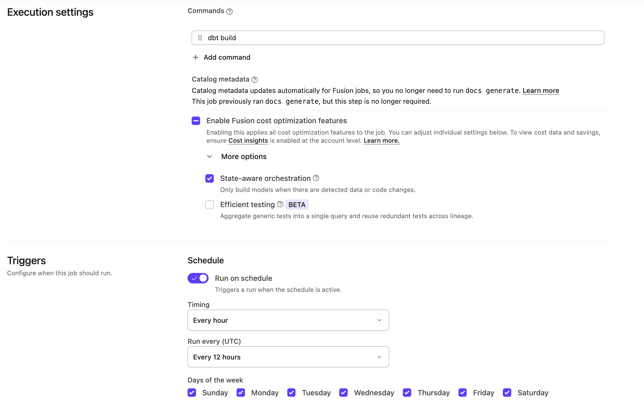 Example of Triggers on the Deploy Job page Example of Triggers on the Deploy Job page